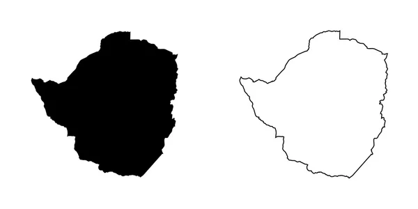Karte des Landes Simbabwe — Stockfoto