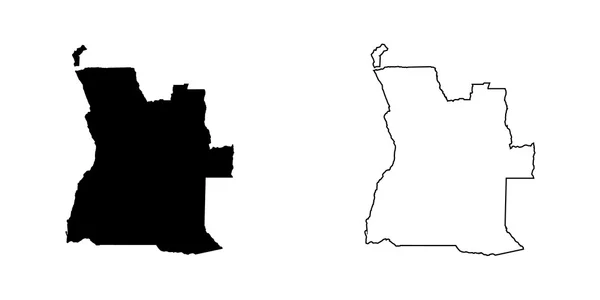 Mapa kraju, Angoli — Zdjęcie stockowe