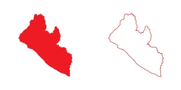 利比里亚的国家的地图 — 图库照片