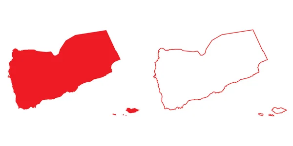 Map of the country of Yemen — Stock Photo, Image