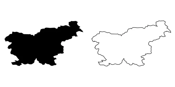 Mapa kraju Słowenia — Zdjęcie stockowe