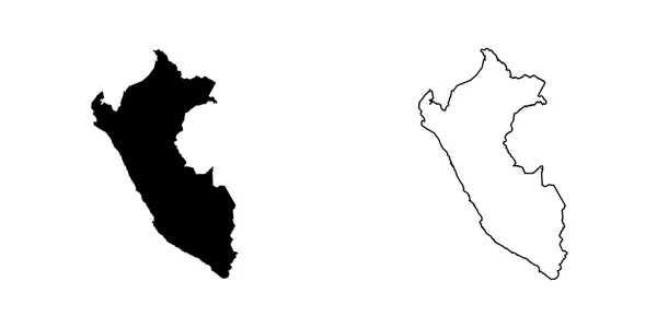 Karte des Landes Peru — Stockfoto