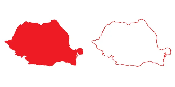 Карту країни Румунії — стокове фото
