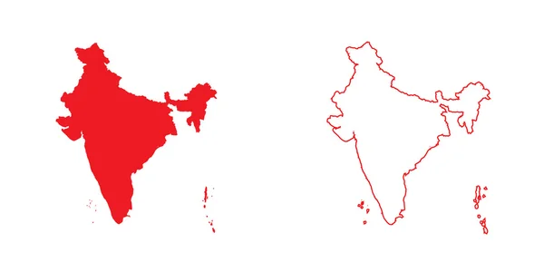 Mapa země Indie — Stock fotografie