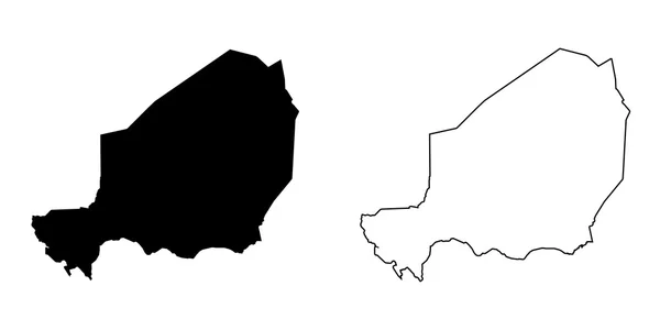 Mapa do país de Níger — Fotografia de Stock