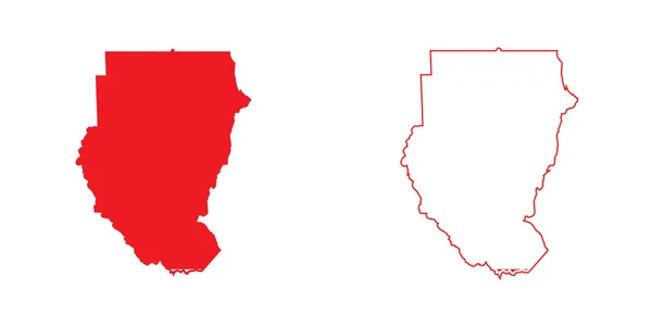 スーダンの国の地図 — ストック写真