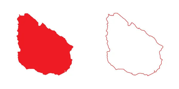 乌拉圭的国家的地图 — 图库照片