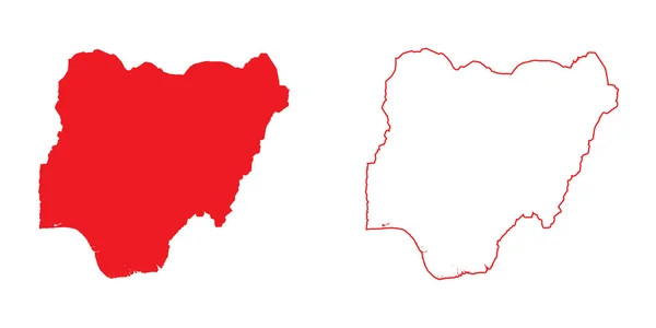Карта страны Нигерия — стоковое фото