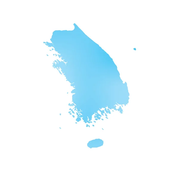 Kaart van het land van Zuid-Korea — Stockfoto