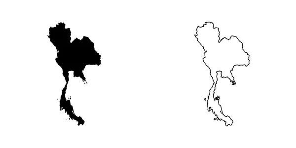 Mapa do país da Tailândia — Fotografia de Stock