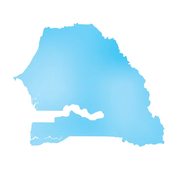 Mapa země Senegalu — Stock fotografie