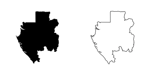Mapa del país de Gabón —  Fotos de Stock