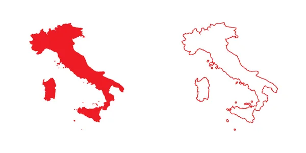 Χάρτη της χώρας της Ιταλίας — Φωτογραφία Αρχείου