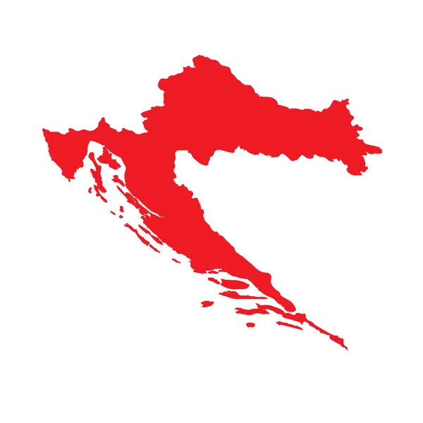 Mapa del país de Croacia — Foto de Stock