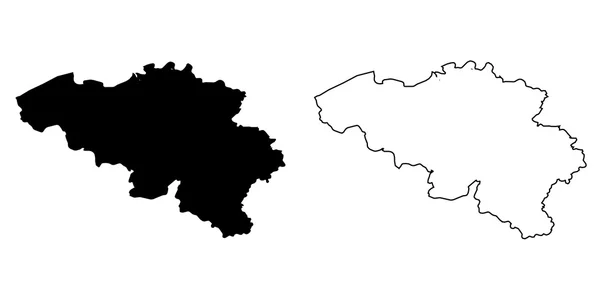Mapa do país de Bélgica — Fotografia de Stock