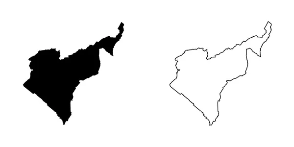 喀麦隆国家的地图 — 图库照片