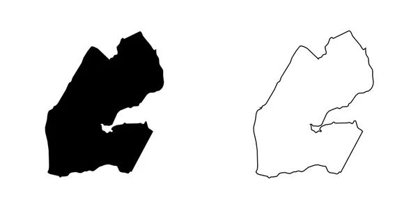 Mapa del país de Yibuti — Foto de Stock