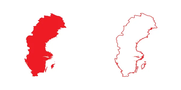 Mapa do país da Suécia — Fotografia de Stock