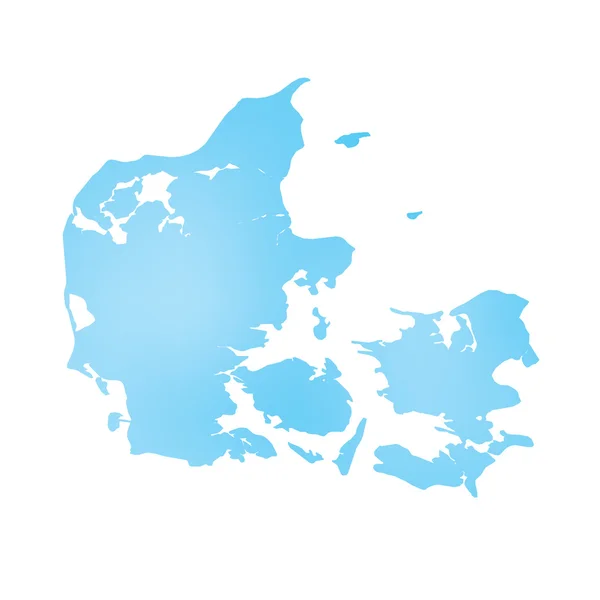 Mapa del país de Dinamarca — Foto de Stock
