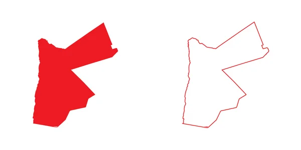 Mapa do país de Jordânia — Fotografia de Stock