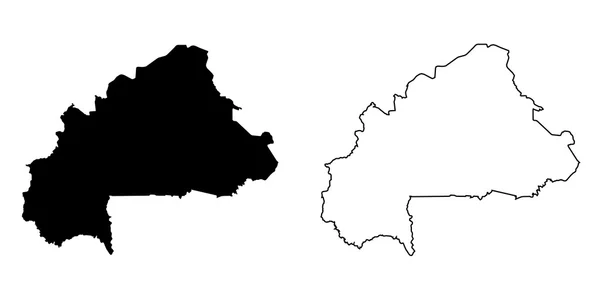 Mapa do país de Burkina Faso — Fotografia de Stock
