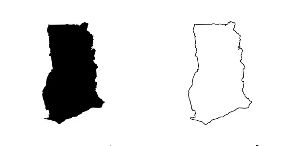 Mapa kraju, Ghany — Zdjęcie stockowe