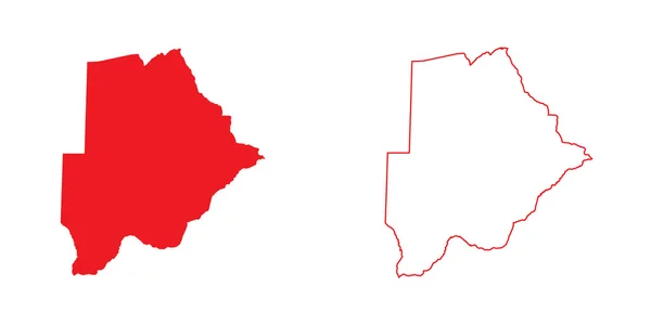 Karta över landet Botswana — Stockfoto