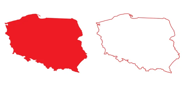 Mapa do país de polônia — Fotografia de Stock