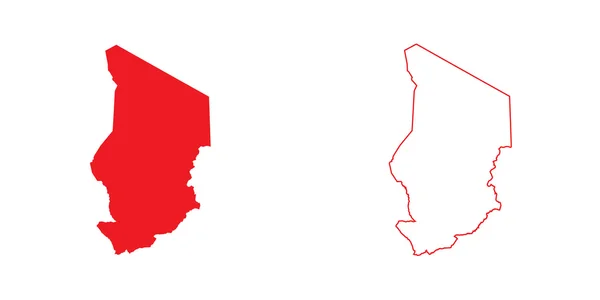 チャドの国の地図 — ストック写真