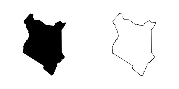 Map of the country of Kenya — Stock Photo, Image