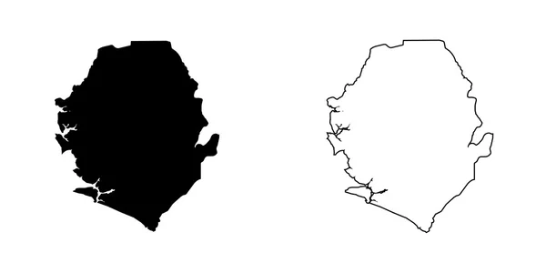 Kaart van het land van Sierra Leone — Stockfoto