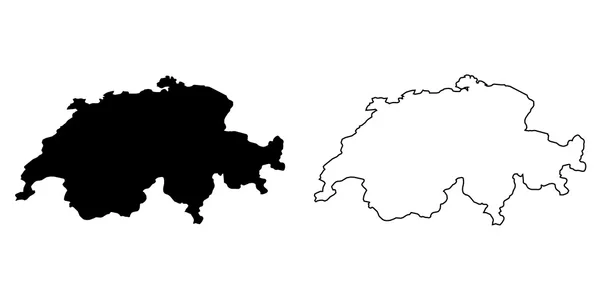 Mapa del país de Suiza — Foto de Stock
