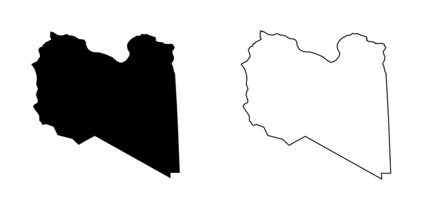 Kaart van het land van Libië — Stockfoto