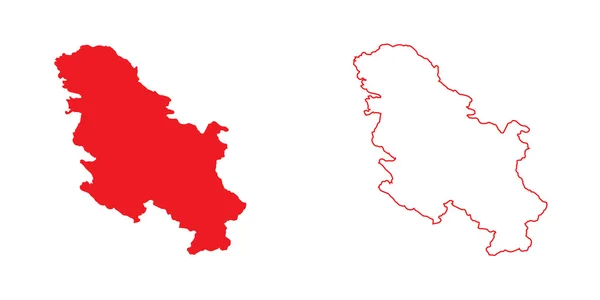 Carte du pays de Serbie — Photo