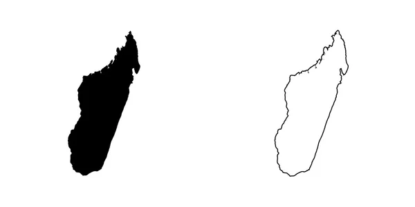 马达加斯加国家的地图 — 图库照片