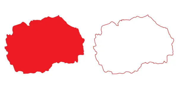 Mapa del país de Macedonia —  Fotos de Stock