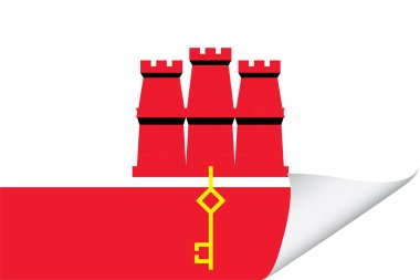 Cebelitarık Ülkesi için Resimli Bayrak