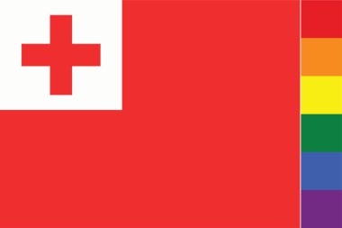 Tonga Ülkesi için Resimli Bayrak
