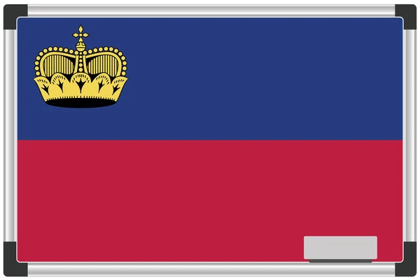 Ілюстрований Прапор Дошці Країни Ліхтенштейну — стоковий вектор