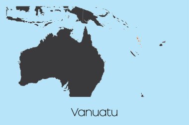 Vanuatu 'nun Resimli Ülke Şekli