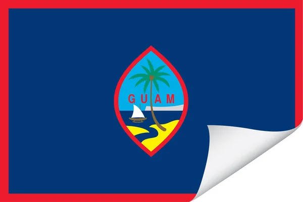 Bandeira Ilustrada Para País Guam —  Vetores de Stock