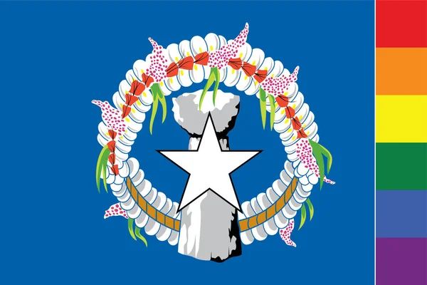 Ilustrovaná Vlajka Pro Zemi Marianas — Stockový vektor