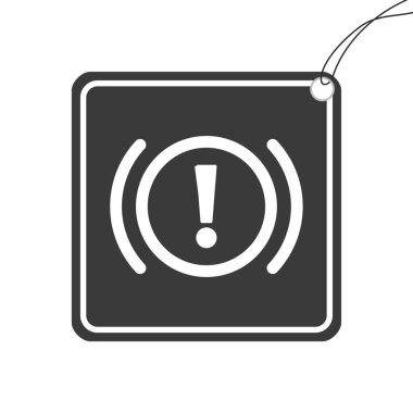 Arkaplanda izole edilmiş bir Resimli Simge - Fren Sistemi Işığı