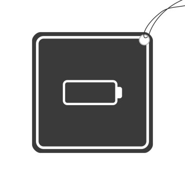 Arkaplanda izole edilmiş Resimli bir Simge - Boş Pil