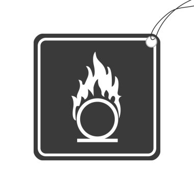 Arkaplanda İzole Edilmiş Bir Resimli Simge - Aşırı Isı ve Ateş