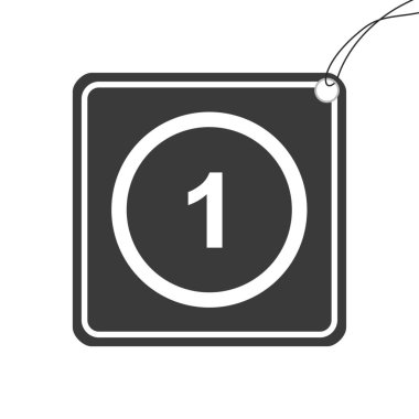 Arkaplanda izole edilmiş bir Resimli Simge - Çember 1 Ana Hattı