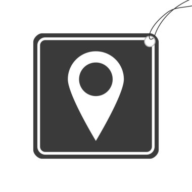 Arkaplanda izole edilmiş bir Resimli Simge - Yuvarlak Harita İşaretleyici