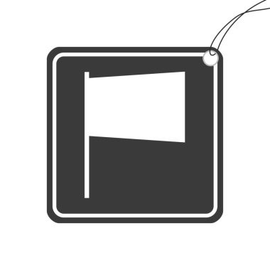 Bir Arkaplanda İzole Edilen Resimli Simge - Üst Yay Bayrağı