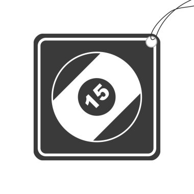 Arkaplanda izole edilmiş Resimli Bir Simge - Bilardo Topu