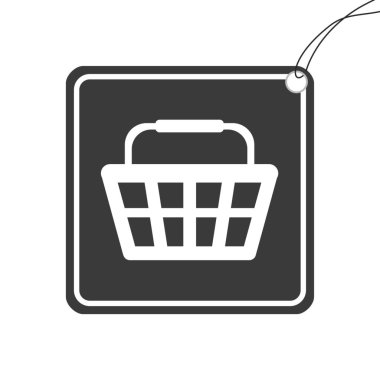 Arkaplanda izole edilmiş Bir Resimli Simge - Alışveriş Sepeti